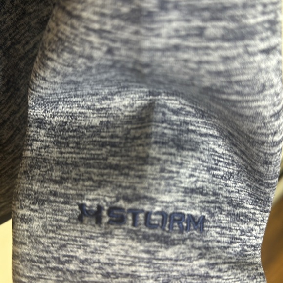 Under Armour Hooded Sweatshirt Womens Size Large Kangaroo Pocket Blue Pink - Picture 7 of 12